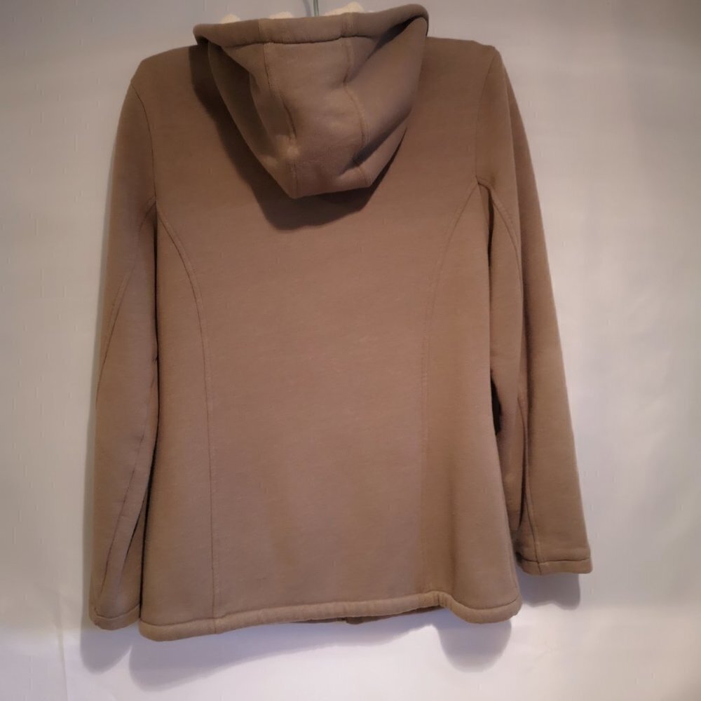 Lady Hathaway Ladies Tan Fleece Lined Full Zip Jacket with Hood - Picture 2 of 8